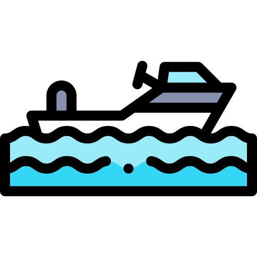 スピードボート Detailed Rounded Lineal color icon