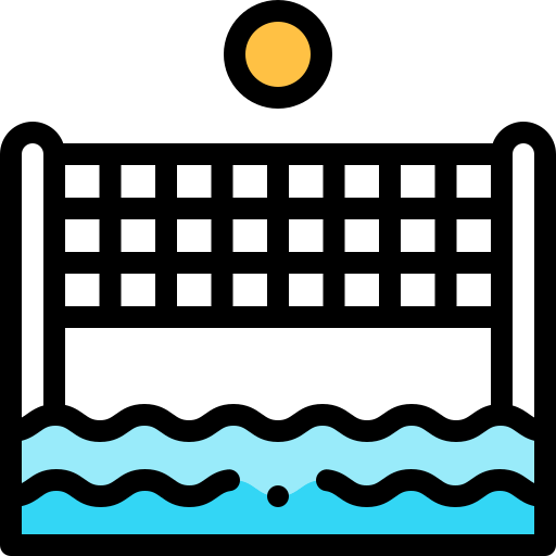 Волейбольная сетка Detailed Rounded Lineal color иконка