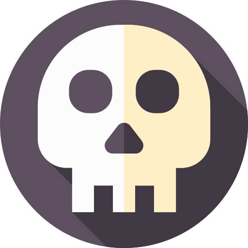 schedel Flat Circular Flat icoon
