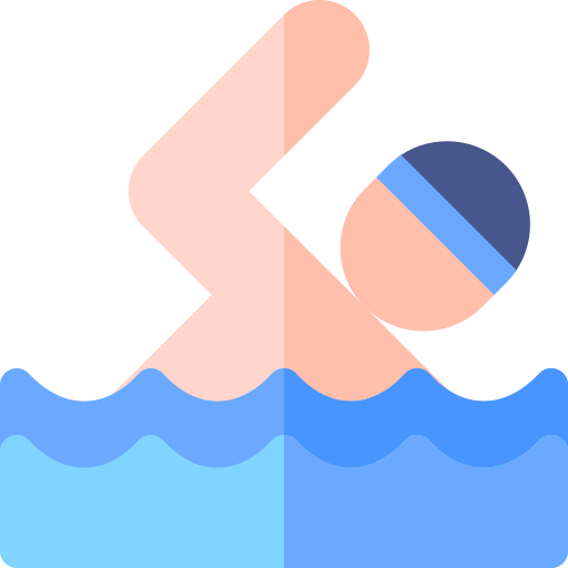 nuotatore Basic Rounded Flat icona