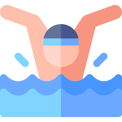 Пловец Basic Rounded Flat иконка