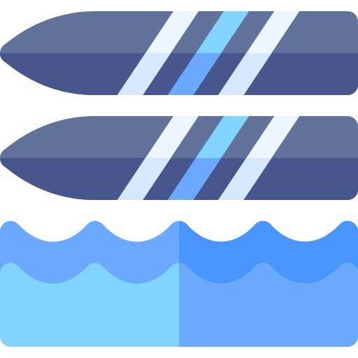 수상 스키 Basic Rounded Flat icon