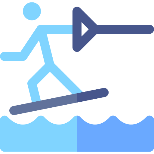 Water ski Basic Rounded Flat icon