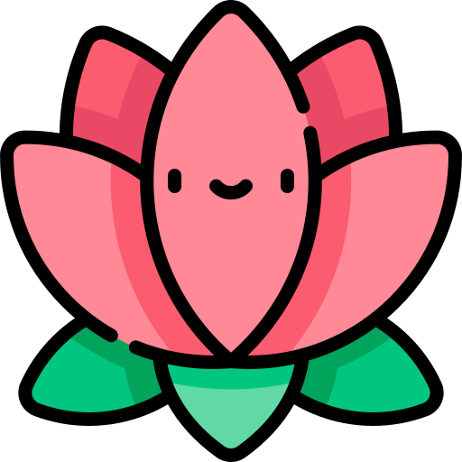 lotus Kawaii Lineal color icon
