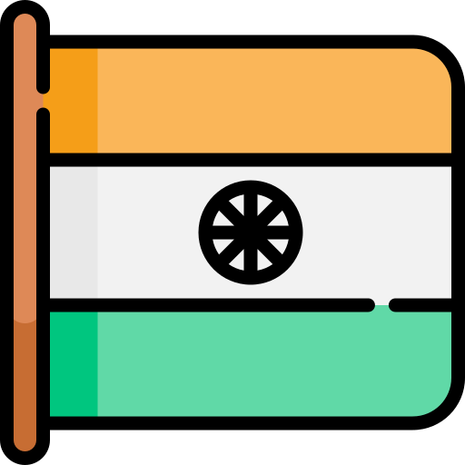 Índia Kawaii Lineal color Ícone