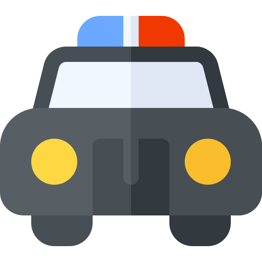 Police car Basic Rounded Flat icon