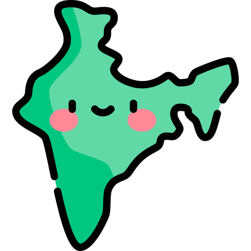 Индия Kawaii Lineal color иконка