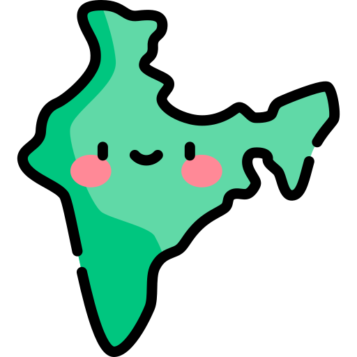 india Kawaii Lineal color icono