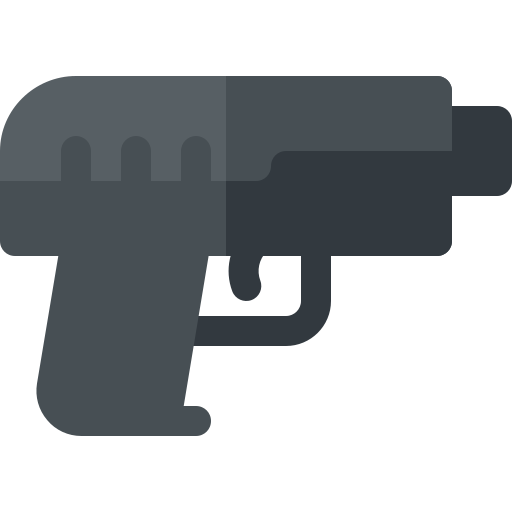 pistolet à main Basic Rounded Flat Icône