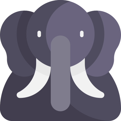 Elephant Kawaii Flat icon