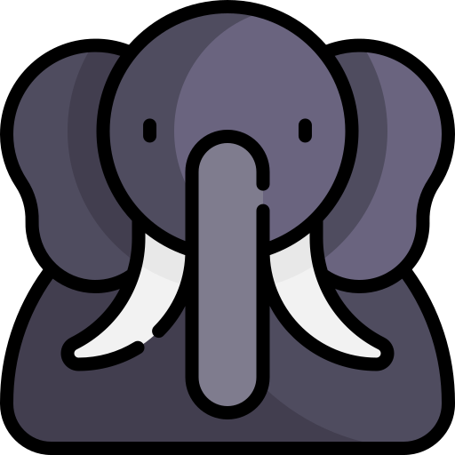 Elephant Kawaii Lineal color icon