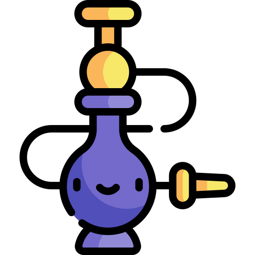 Hookah Kawaii Lineal color icon