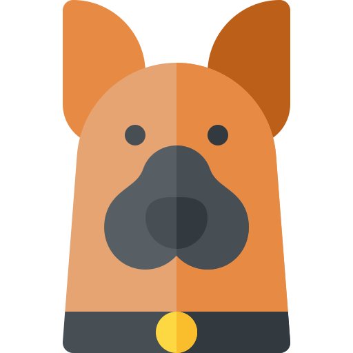 Police dog Basic Rounded Flat icon