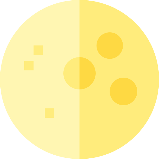 Full moon Basic Straight Flat icon