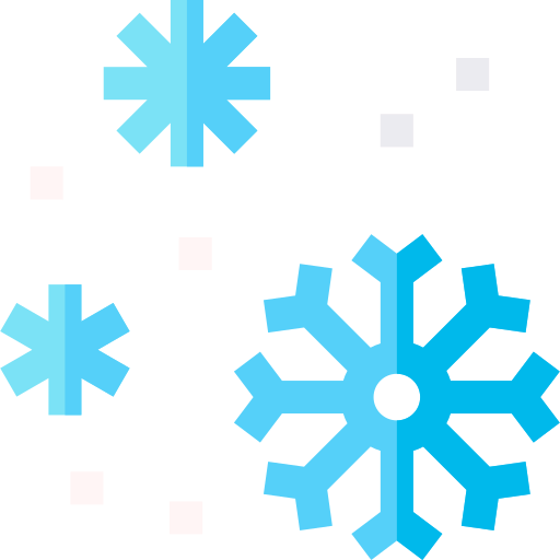 sneeuwvlokken Basic Straight Flat icoon