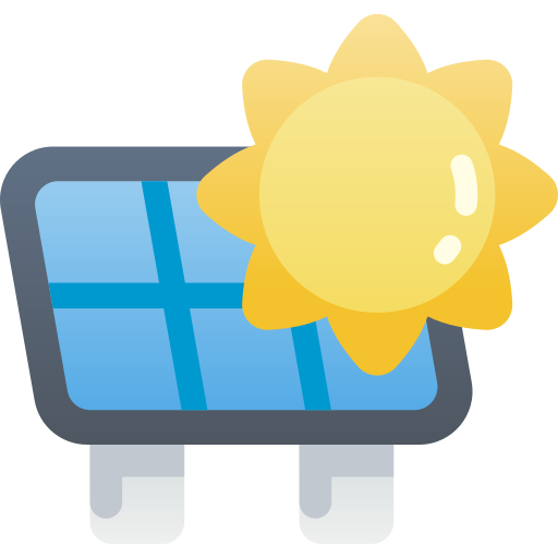 panel solar Kawaii Star Gradient icono