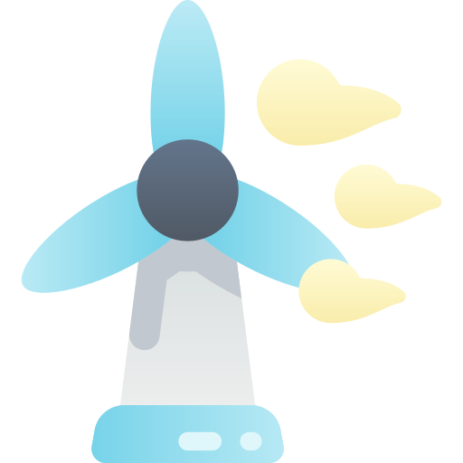Wind turbine Kawaii Star Gradient icon
