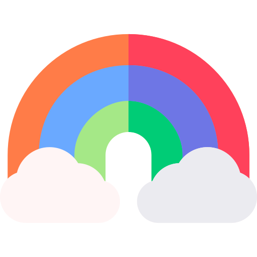 arco iris Basic Straight Flat icono