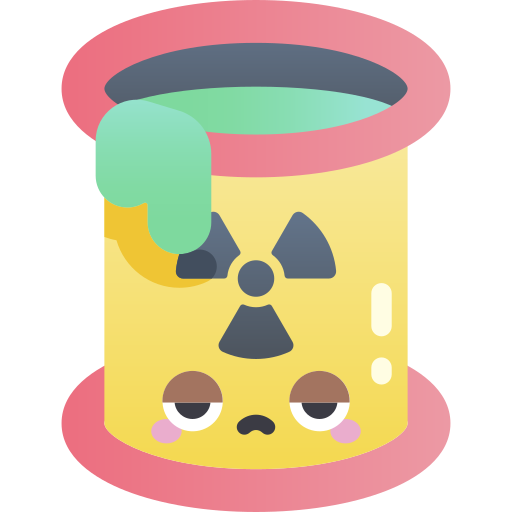 Toxic waste Kawaii Star Gradient icon