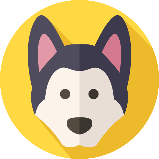 hond Flat Circular Flat icoon