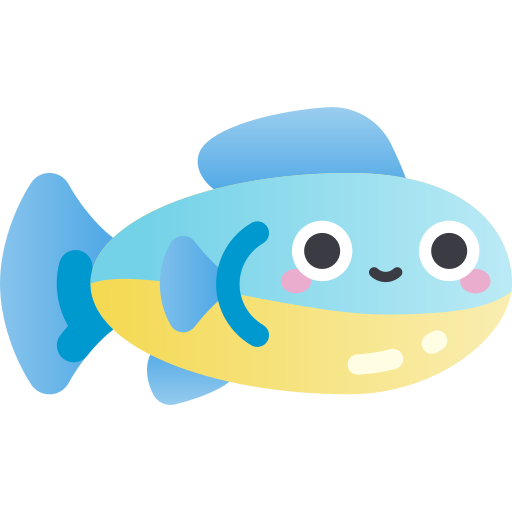 Fish Kawaii Star Gradient icon