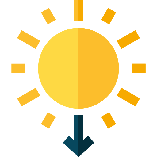 zachód słońca Basic Straight Flat ikona