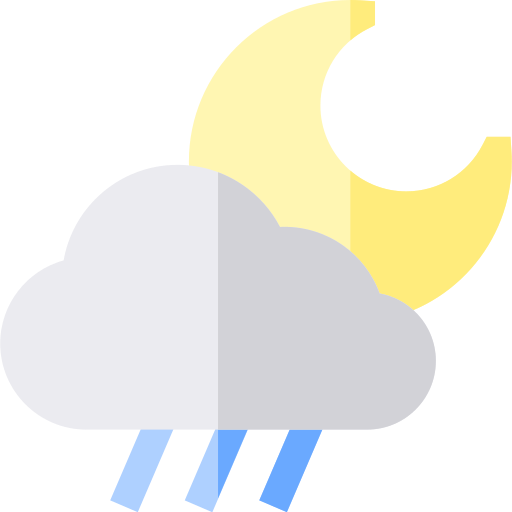 雨 Basic Straight Flat icon