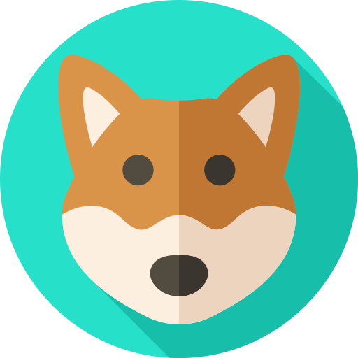 犬 Flat Circular Flat icon