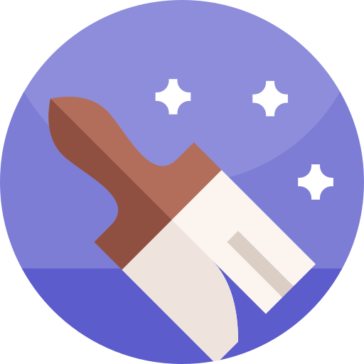 Paint brush Geometric Flat Circular Flat icon