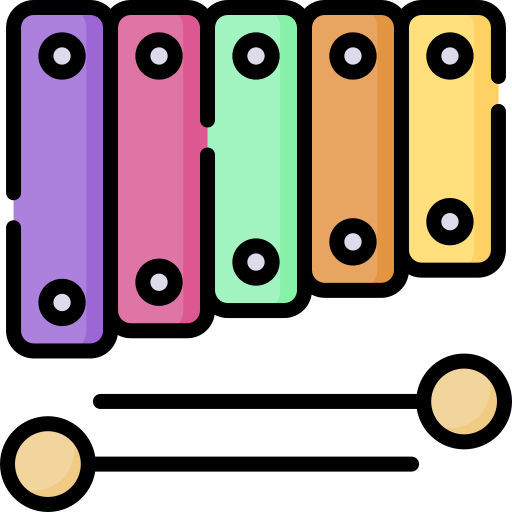 xilófono Special Lineal color icono