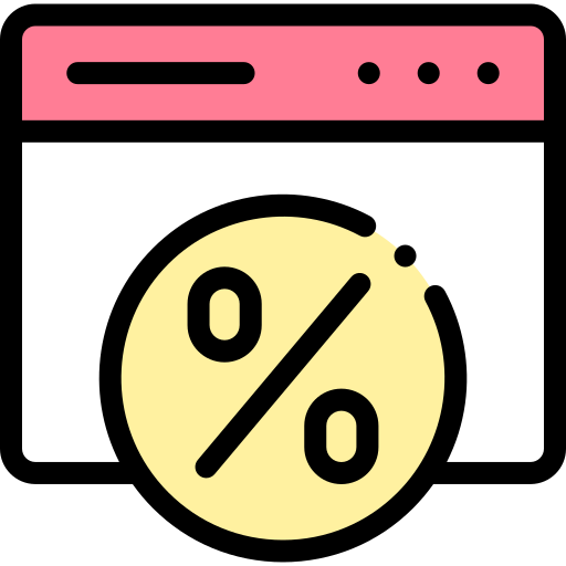 Percentage Detailed Rounded Lineal color icon