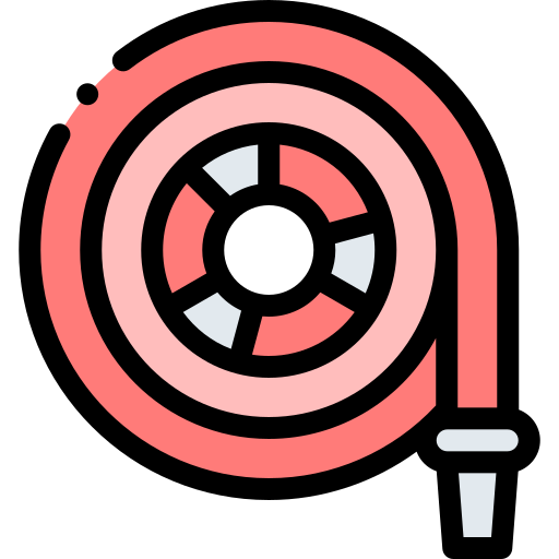 Fire hose Detailed Rounded Lineal color icon