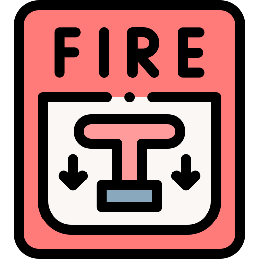 alarma de incendios Detailed Rounded Lineal color icono