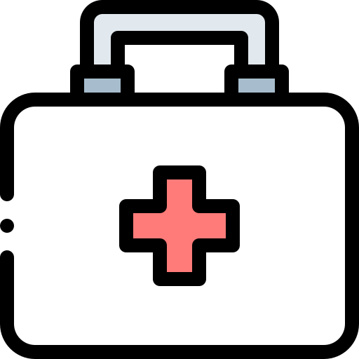 kit de primeros auxilios Detailed Rounded Lineal color icono