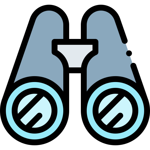 Binoculars Detailed Rounded Lineal color icon