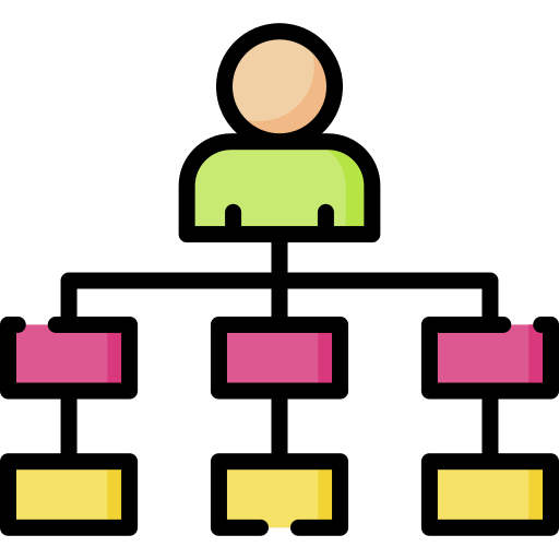 schemat organizacyjny Special Lineal color ikona