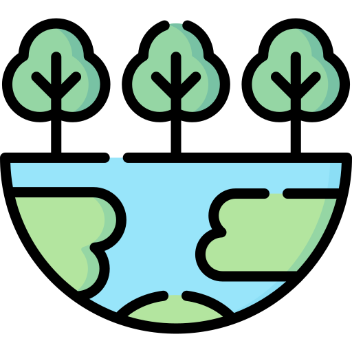 mundo verde Special Lineal color icono