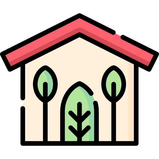 casa verde Special Lineal color icona