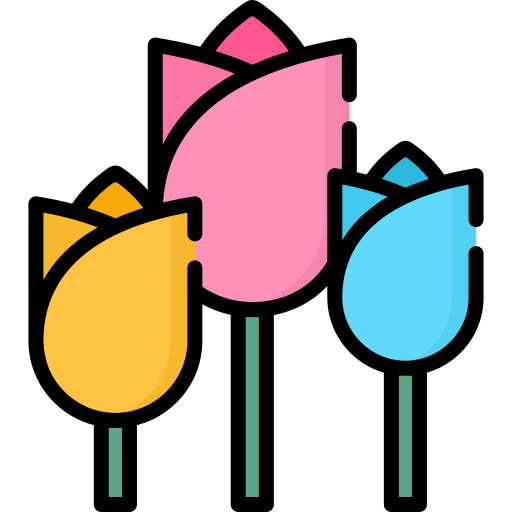 tulipanes Special Lineal color icono