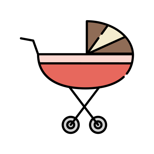 ベビーカー Generic Outline Color icon