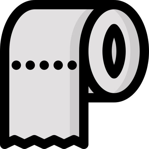 Toilet paper bqlqn Lineal Color icon