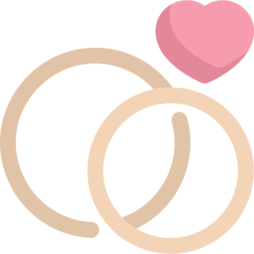 Wedding rings bqlqn Flat icon