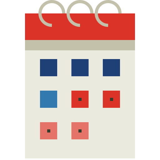 calendarios Generic Flat icono