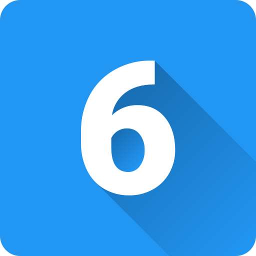 sześć Generic Flat ikona