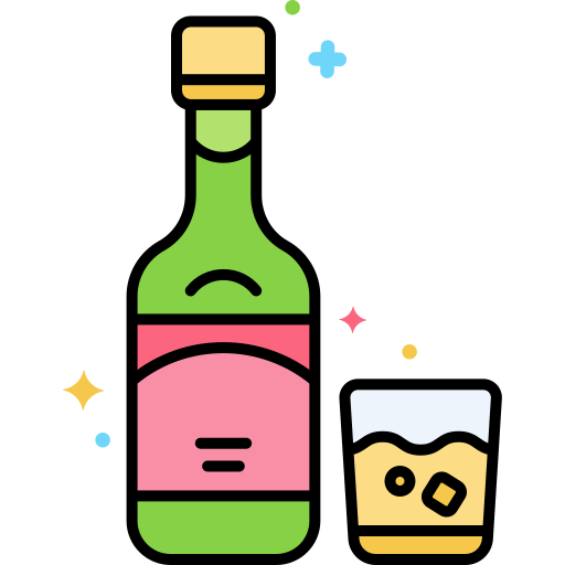 Alcohol Flaticons Lineal Color icon