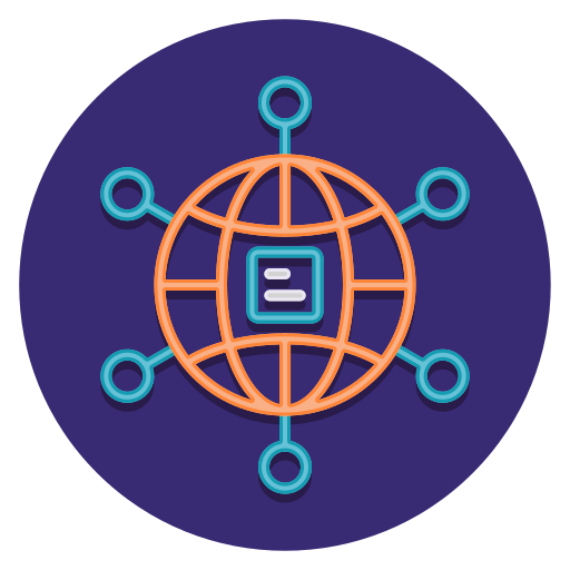 Data network Flaticons Flat Circular icon