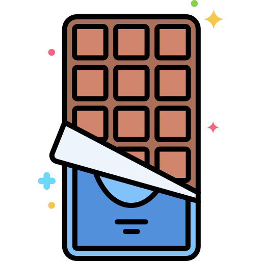 barretta di cioccolato Flaticons Lineal Color icona