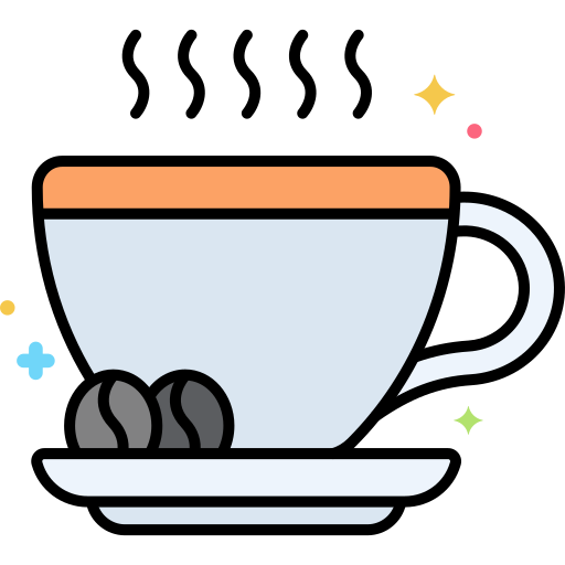 Кофе Flaticons Lineal Color иконка