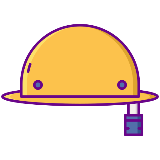 casco de seguridad Flaticons Lineal Color icono
