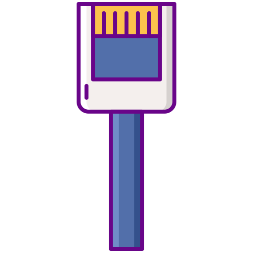 Cable Flaticons Lineal Color icon